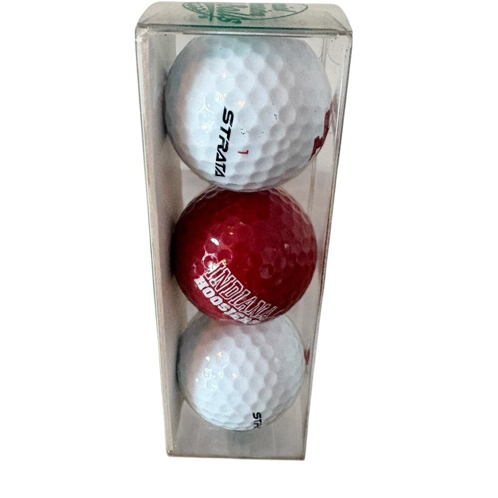 Indiana Hoosiers Strata Golf Balls Lot of 3 NEW Indiana Logos - Picture 3 of 4